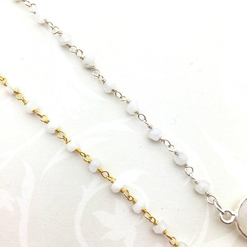 Moonstone necklace in sterling silver Wedding jewelry Dainty gemstone choker necklace Mother/'s day gift June Birthstone