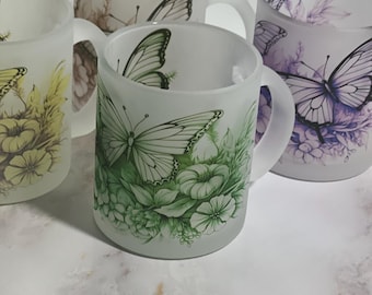 Frosted glass decorative mug