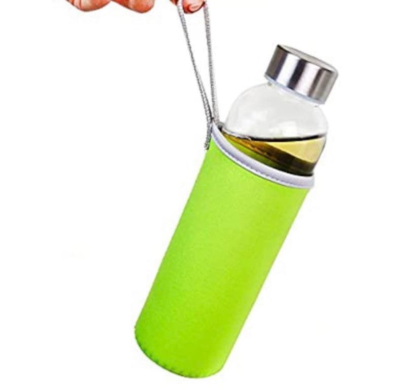 Personalized glass water bottle