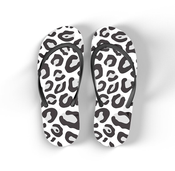 leopard print flip flops