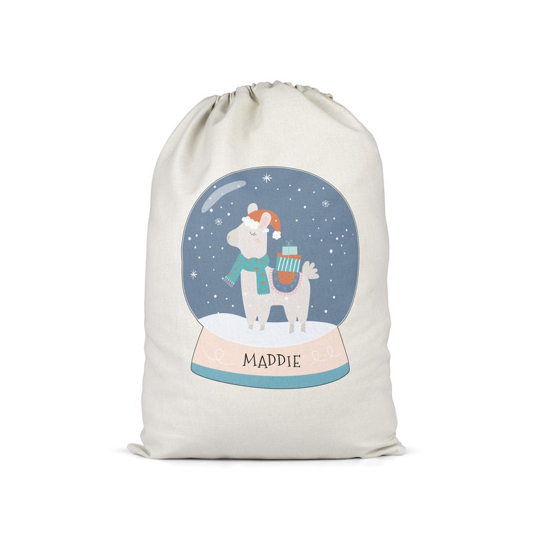 Christmas sack large Santa Sack Santa Sack Personalised Santa Sack Personalised Christmas Gift Personalised Stocking Llama Stocking