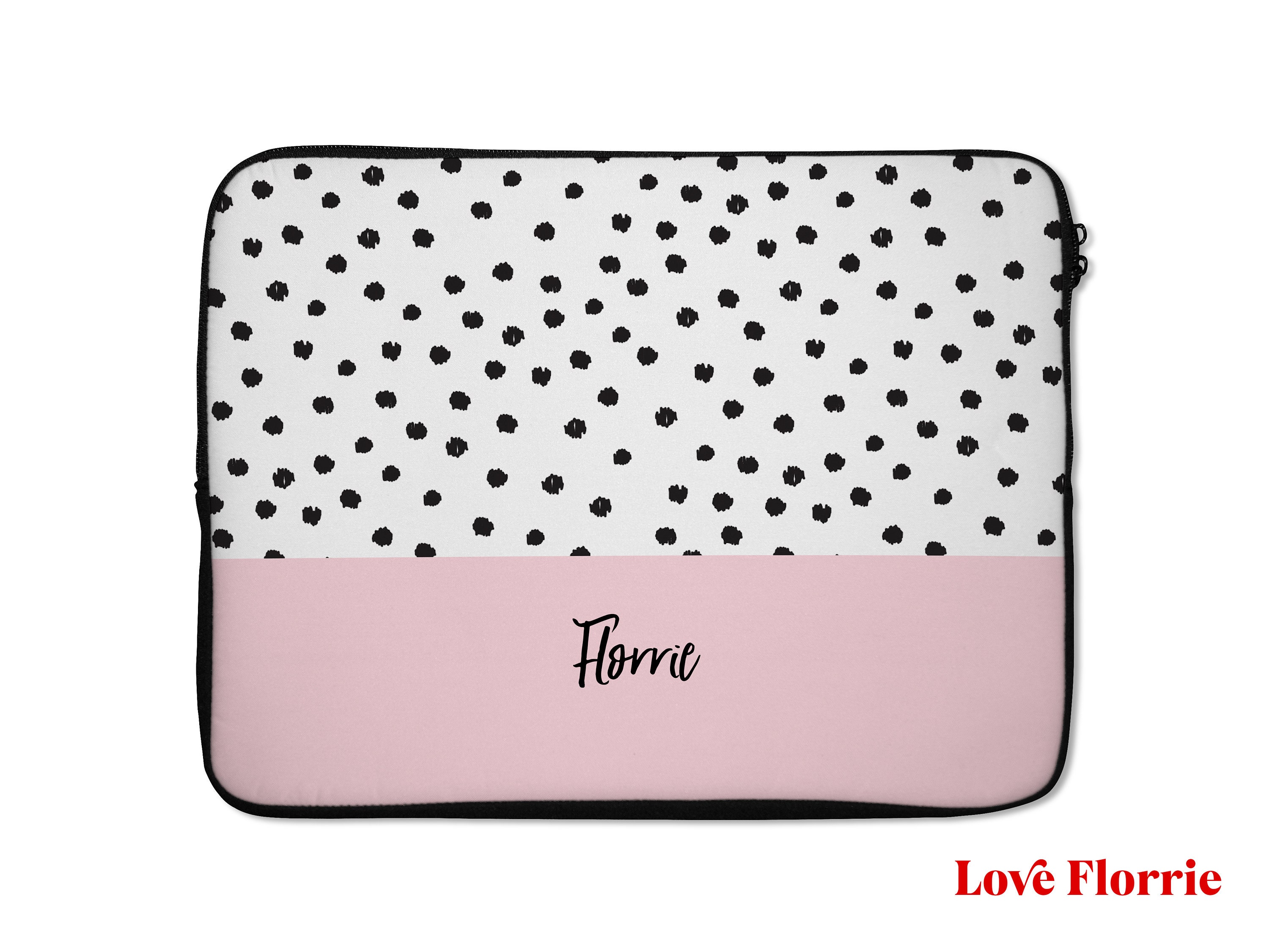 PERSONALISED Laptop Sleeve pink laptop case monochrome Etsy