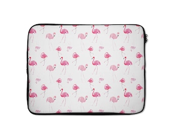 Vintage Floral Pink Flamingos Laptop Case 15.6 Inch Carrying Protectiv Case with Strap Vintage Floral Pink Flamingos Laptop Case 15.6 Inch Carrying Protectiv Case with Strap