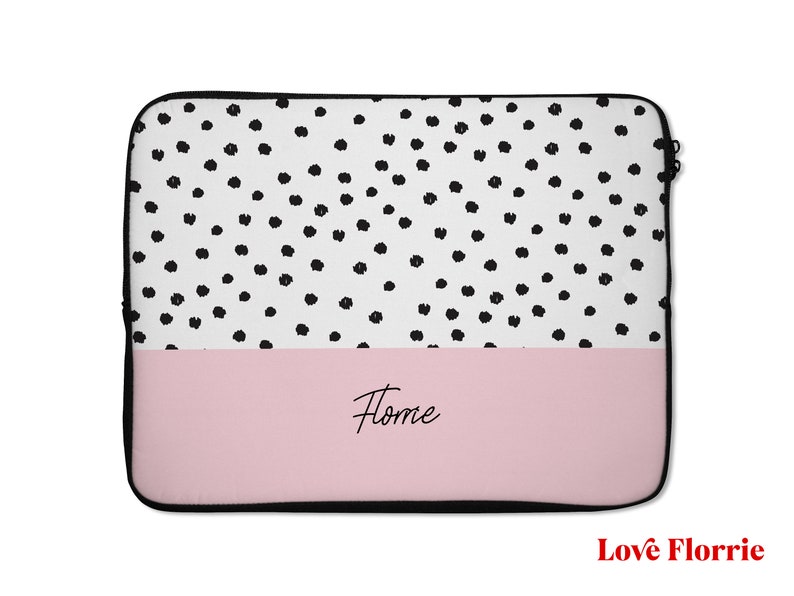 PERSONALISED Laptop Sleeve pink laptop case monochrome Etsy