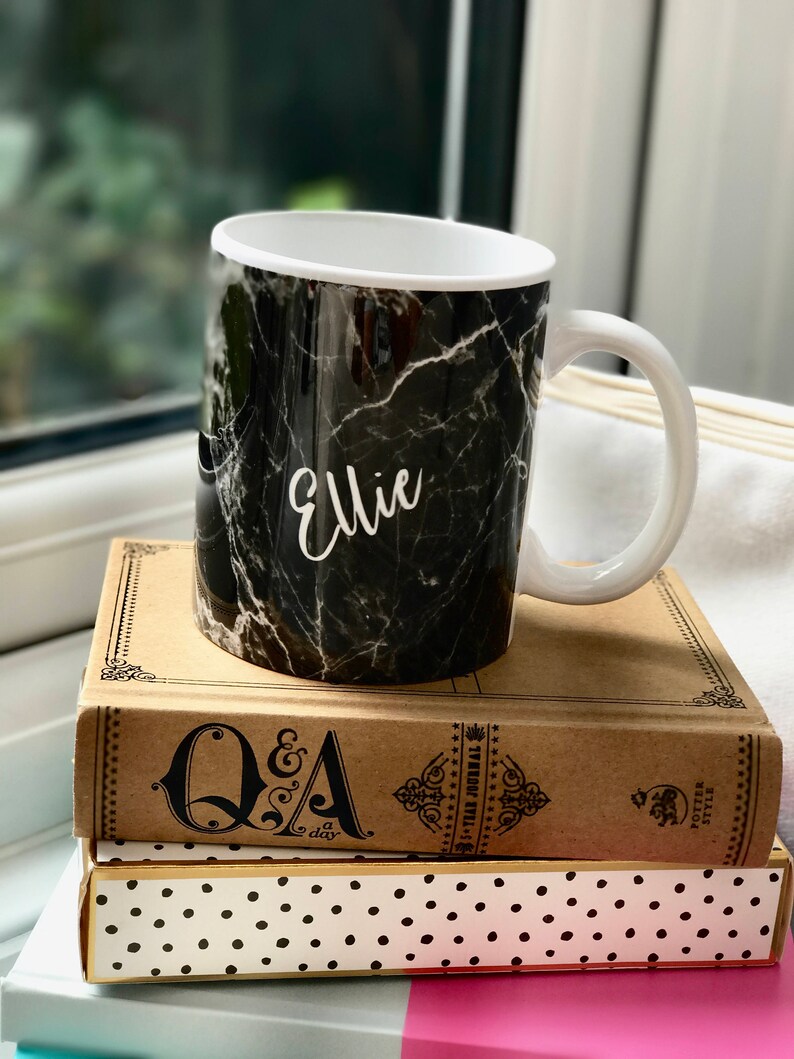 Marble Mug Personalised Mug Custom Mug Ceramic Mug Marble Etsy