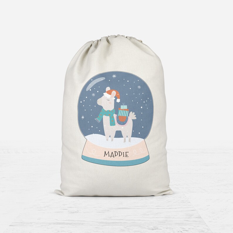 Christmas sack large Santa Sack Santa Sack Personalised Santa Sack Personalised Christmas Gift Personalised Stocking Llama Stocking