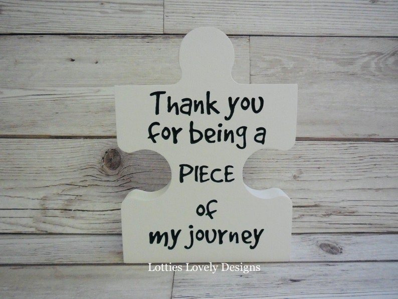 Thank you for being a piece of my journey, teacher, quote plaque gift, End of term, End of school, Nursery, School leaving gift, leavers, image 7