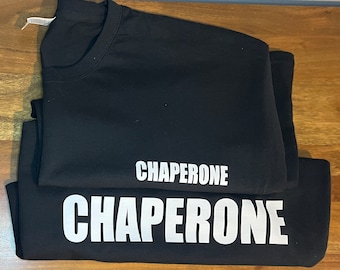 Adult black Chaperone T Shirts, Professional chaperone T-Shirts, Kids entertainment, S-5XL chaperone uniform