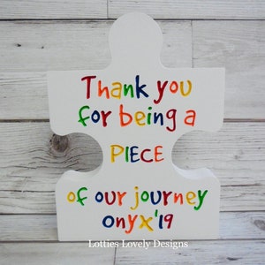 Thank you for being a piece of my journey, teacher, quote plaque gift, End of term, End of school, Nursery, School leaving gift, leavers, image 9