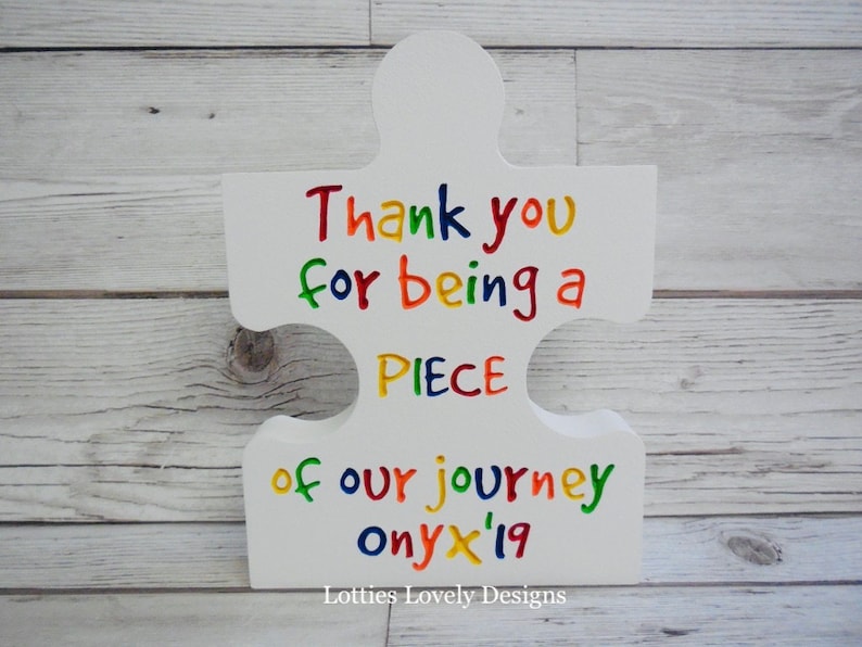 Thank you for being a piece of my journey, teacher, quote plaque gift, End of term, End of school, Nursery, School leaving gift, leavers, image 9