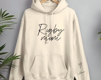 Rugby Mum Hoodie, Rugby Dad Hoodie, Unisex Hoodie, Womens Hoodie, Mens Hoodie, Girls Hoodie, Sister, Brother, Warm Rugby clothing