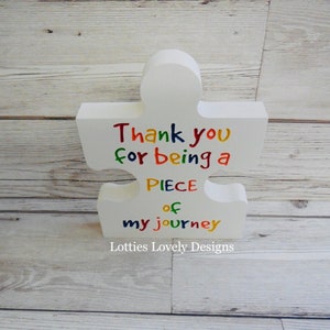 Thank you for being a piece of my journey, teacher, quote plaque gift, End of term, End of school, Nursery, School leaving gift, leavers, image 3