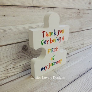 Thank you for being a piece of my journey, teacher, quote plaque gift, End of term, End of school, Nursery, School leaving gift, leavers, image 5