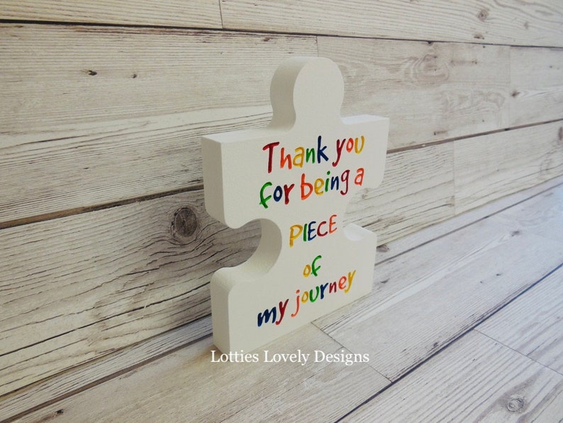 Thank you for being a piece of my journey, teacher, quote plaque gift, End of term, End of school, Nursery, School leaving gift, leavers, image 5