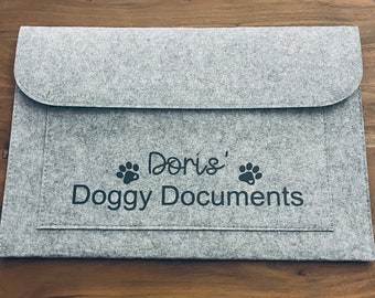 Personalised, Pet Documents folder, Vet notes, Pet insurance documents wallet