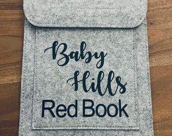 Personalised, Red book folder, Red book Holder, Baby’s Red book, health visitor notes for baby folder, Midwife notes