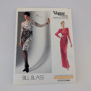 vogue bias cut dress patterns V2129