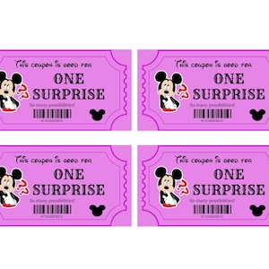 Disney Coupons Kids Vacation Budget Planner Printable Voucher System Money Travel Template Family Trip Spending Control Allowance Theme Park image 7
