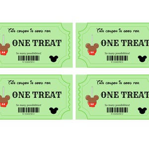Disney Coupons Kids Vacation Budget Planner Printable Voucher System Money Travel Template Family Trip Spending Control Allowance Theme Park image 6