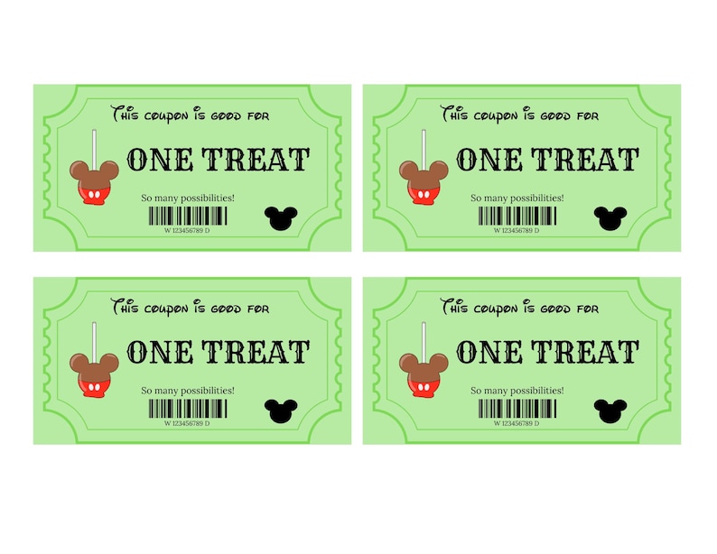 Disney Coupons Kids Vacation Budget Planner Printable Voucher System Money Travel Template Family Trip Spending Control Allowance Theme Park image 6