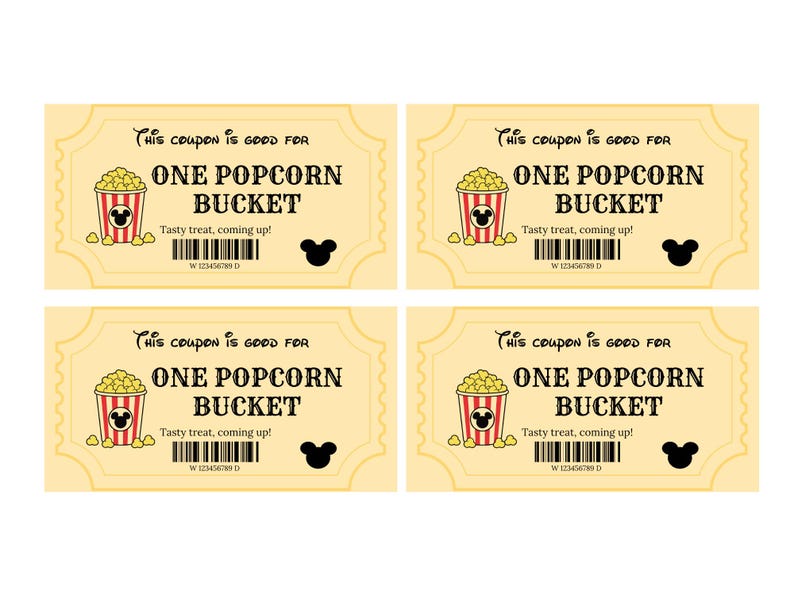 Disney Coupons Kids Vacation Budget Planner Printable Voucher System Money Travel Template Family Trip Spending Control Allowance Theme Park image 9