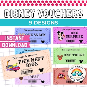 Disney Vacation Budget Planner Printable Voucher System Kids Money Tracker Template Family Trip Spending Control Allowance Worksheet Theme Park Souvenir Fund Organizer Children Financial Tool Digital Download Teaching Resource Educational