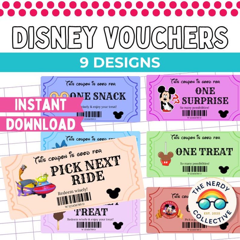 Disney Vacation Budget Planner Printable Voucher System Kids Money Tracker Template Family Trip Spending Control Allowance Worksheet Theme Park Souvenir Fund Organizer Children Financial Tool Digital Download Teaching Resource Educational