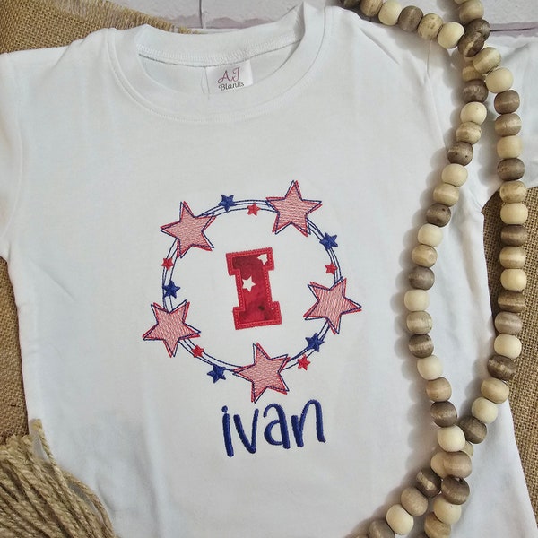 4th of july flag embroidery applique