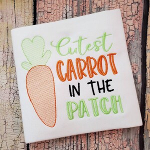 Kids Embroidered Easter Shirt, Personalized Easter Shirt for Boy, Girl, Toddlers, Babies, Cutest Carrot Shirt, Kids Easter Basket Gift