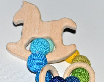 wooden dinosaur rocking horse