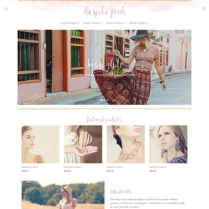 Bespoke Pink Feminine Shopify Theme | Boho Shopify Theme