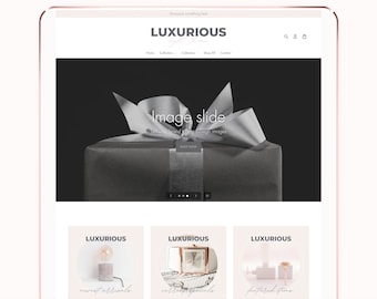 Pastel Pink Shopify Theme | Boutique Shopify Template & Canva Designs | Pretty Website Design
