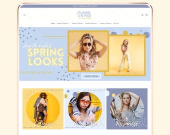 Boutique Shopify Theme | Website Template & Canva Designs (Digital Download)