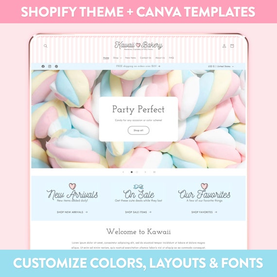 Kawaii Shopify Theme | Cute Pastel Shopify Theme
