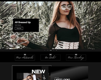 Luxury Black and White Shopify Theme | Canva Designs