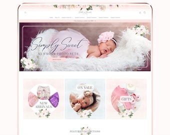 Baby Boutique Shopify Theme | Editable Canva Designs