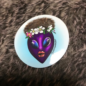 Autocollant Purple Alien Babe