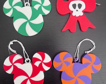 Adornos navideños / Ratón de menta / Lazo de calavera navideña de la Mansión Embrujada
