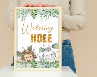 Wild One Watering Hole Sign