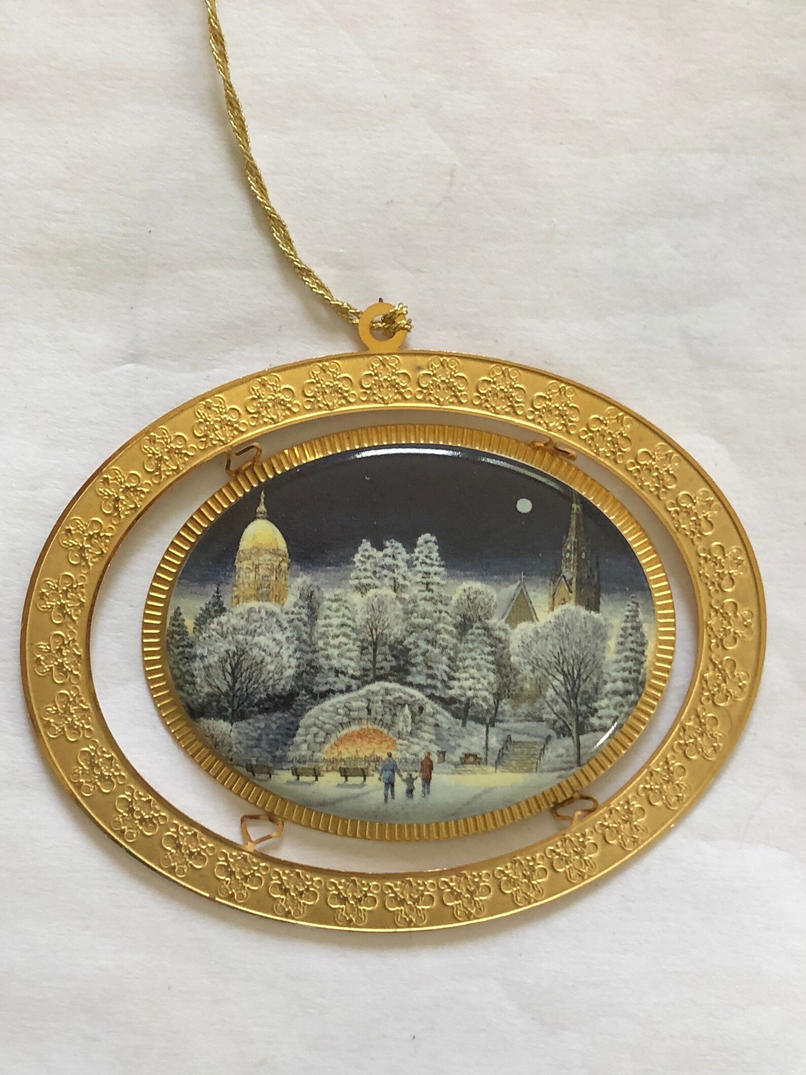 1995 University of Notre Dame Alumni Enamel Ornament The Etsy