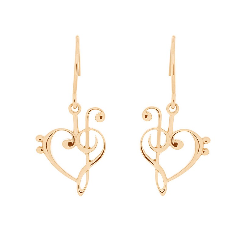 Treble and Bass Clef Earrings w French Wire Hooks