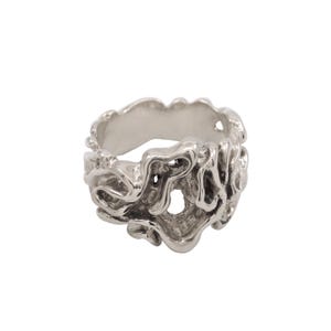 925 Sterling Silver or Yellow Bronze Free Form Nugget Ring