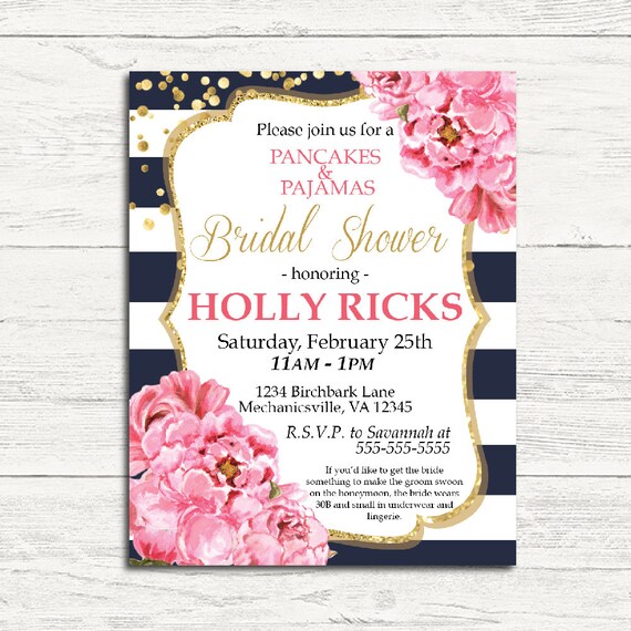 pajama baby shower invitations