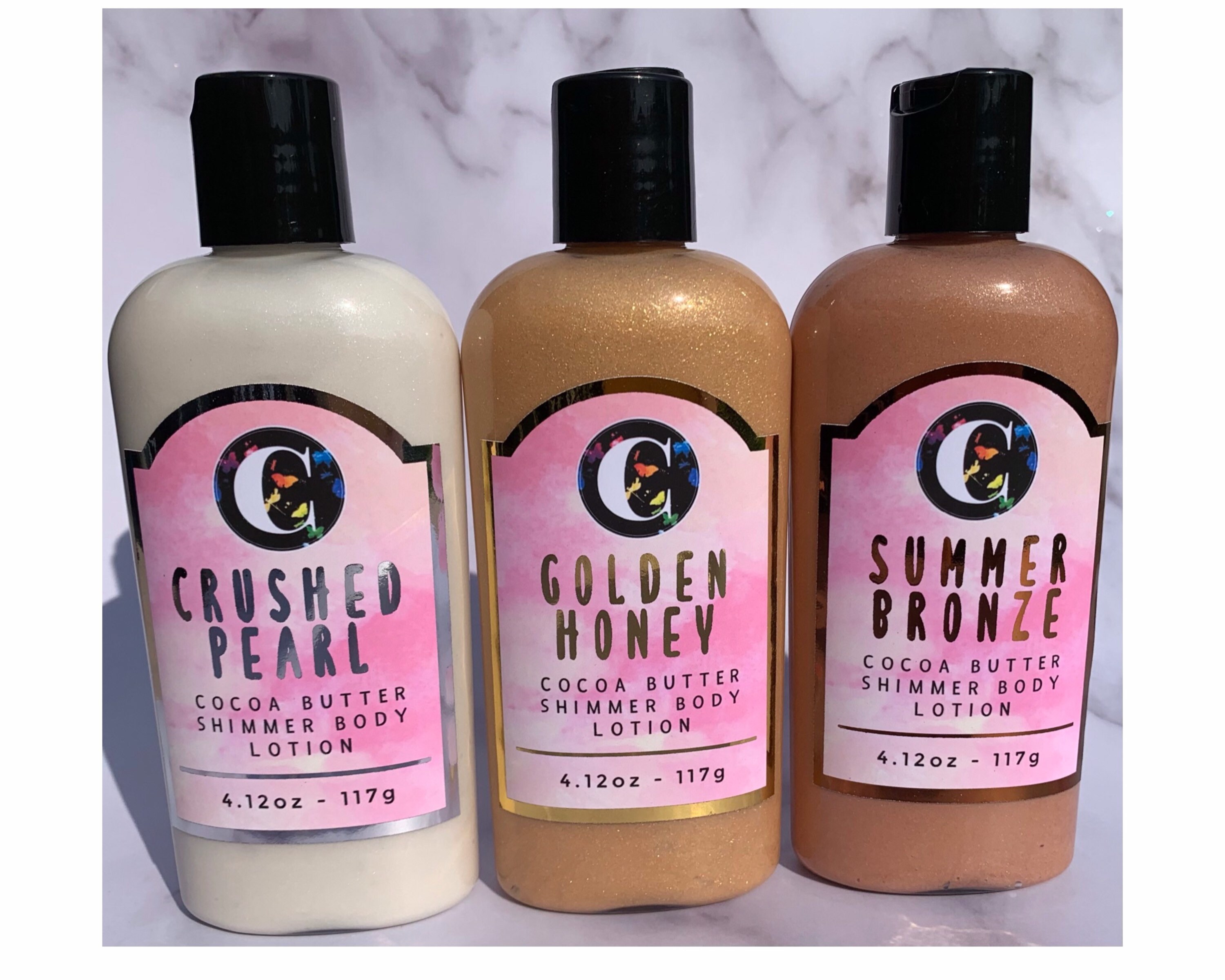 Natural Glow Cocoa Butter Shimmer Body Lotion Etsy