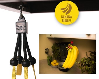 Banana Bungee - Black - Unique Minimalist Banana Tree Holder Hook Alternative!