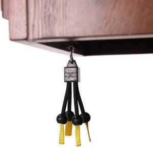 Banana Bungee: Black Hanging Banana Holder, Made in USA