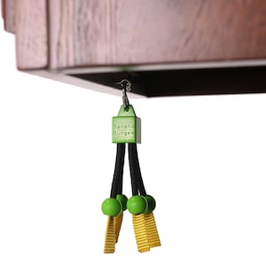 Banana Bungee: Green Hanging Banana Holder, Made in USA