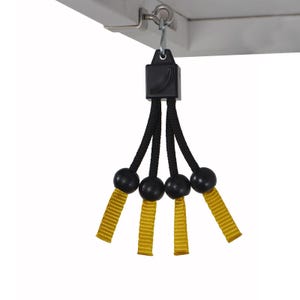 Banana Bungee Holder Hook with Stainless Steel Clamp | Made in USA; Holds Multiple Bunches or Single Bananas