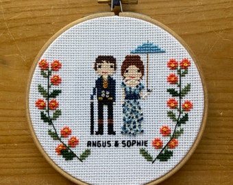 Personalised Regency Cross Stitch Figures