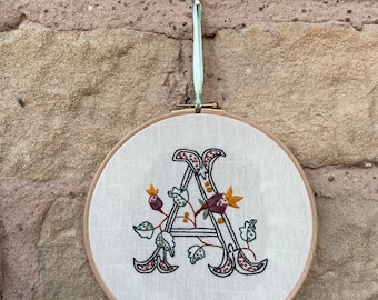 Personalised Initial Embroidery Hoop